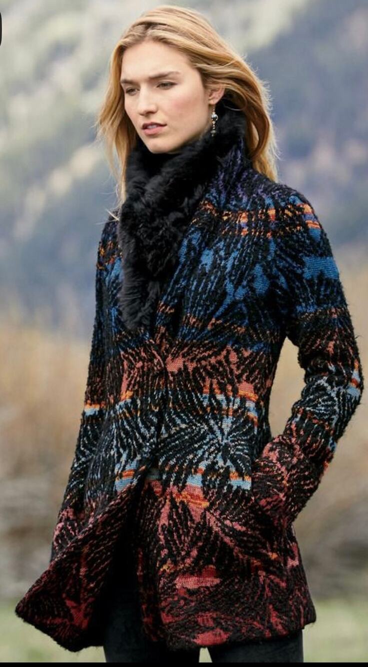 Peruvian Connection Cardigan Alpaca Cotton Blend Black Floral size XS